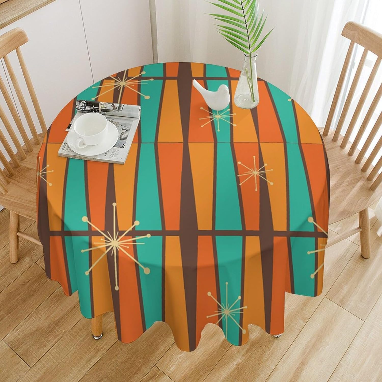 Century Textile & Sewing Supply Hours - Скатерть круглая в стиле Mid-Century Modern,