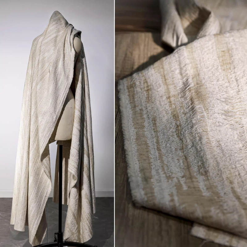 Sewing Recycle - Льняная креативная переработанная жаккардовая ткань, хлопок,