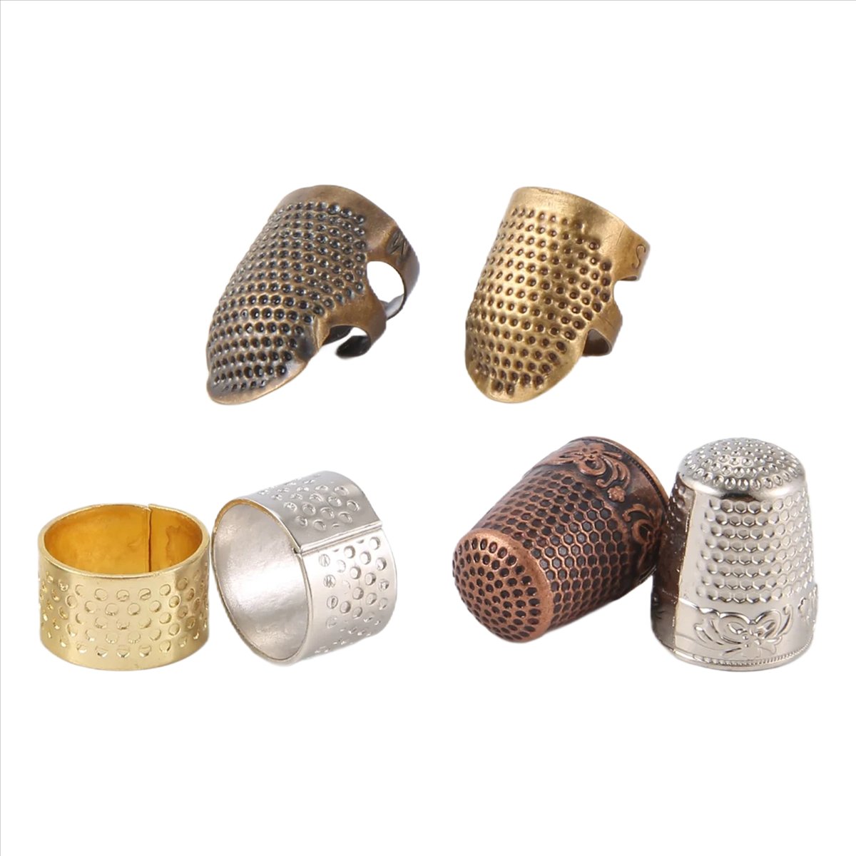 Набор из 6 штук: регулируемые  – обзор и цена Sewing Thimble Metal